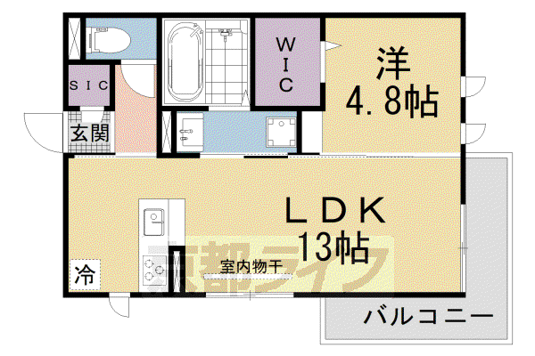 LUMIERE DU SOIR UN(1LDK/2階)の間取り写真