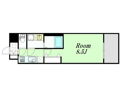 ジュネス新大阪レジデンス(1K/9階)の間取り写真