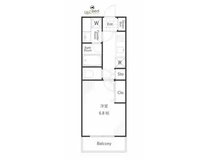 ベラスウィータ高田馬場(1K/2階)の間取り写真