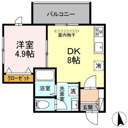 LUCIR SHIROKANEDAI(1DK/4階)の間取り写真
