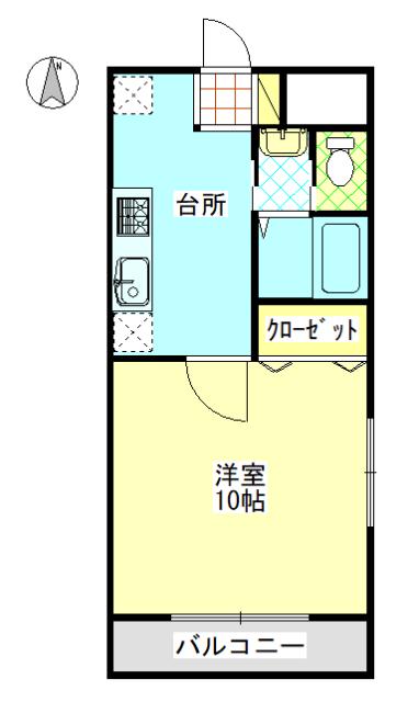 ラパーチェ LAPACE(1K/3階)の間取り写真