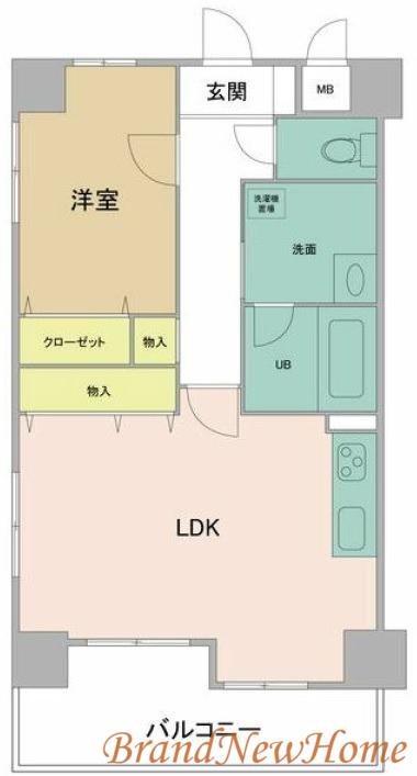 アバンドール三国ヶ丘(1LDK/8階)の間取り写真