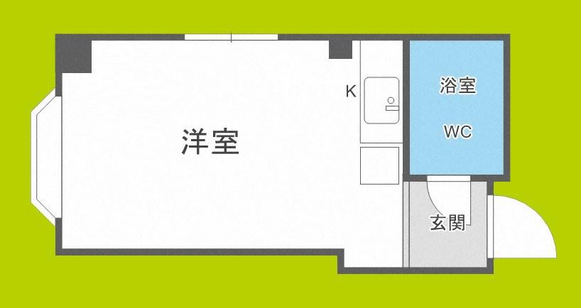 OLA COURT 西田辺(ワンルーム/5階)の間取り写真