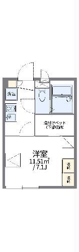 レオパレスSHOBI(1K/2階)の間取り写真
