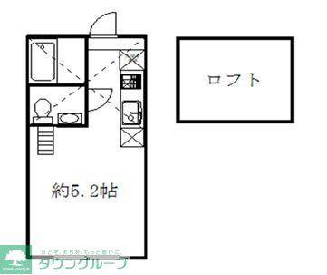 アザーレ桜(ワンルーム/2階)の間取り写真