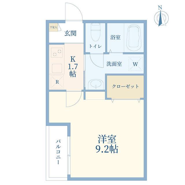 J-MAISON南浦和I(1K/3階)の間取り写真