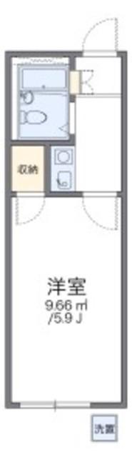 レオパレス天沼(1K/1階)の間取り写真