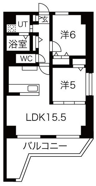 LOTUS 覚王山 (2LDK/9階)の間取り写真
