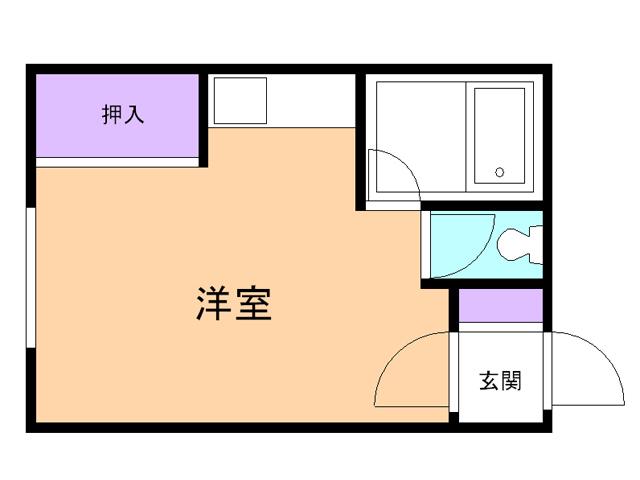 ハイツクリエイト(ワンルーム/2階)の間取り写真