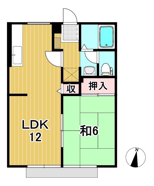 サンフローラ(1LDK/1階)の間取り写真