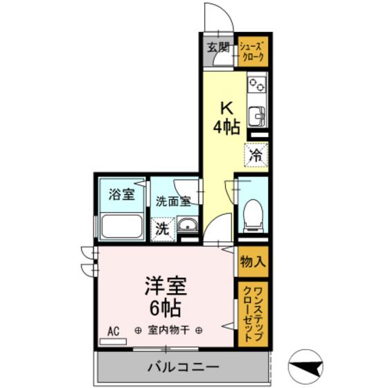 ロイヤルアーク(1K/2階)の間取り写真