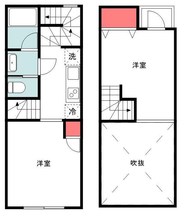 板橋マンション(2K/2階)の間取り写真
