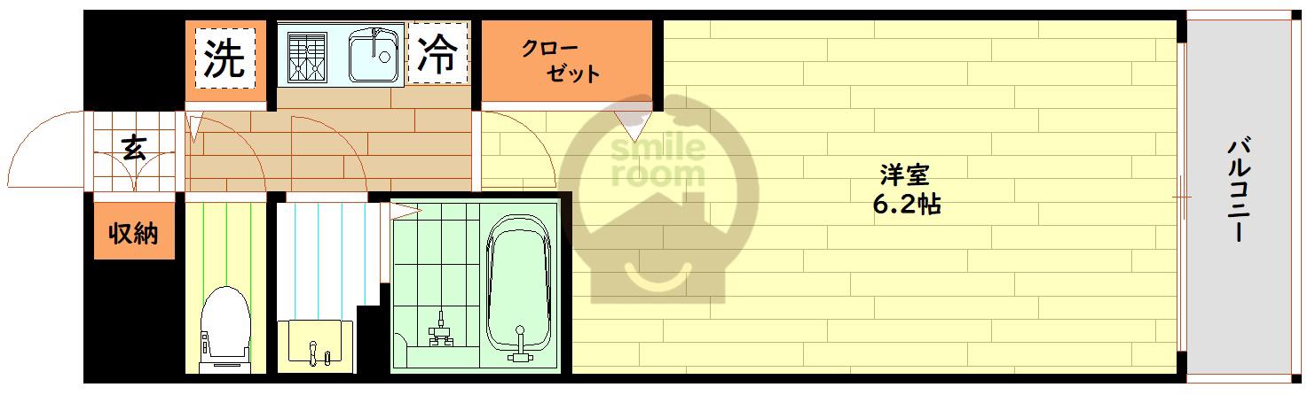 プレサンス北堀江(1K/10階)の間取り写真