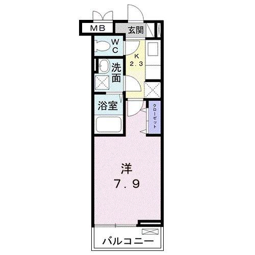 サンクレスト習志野台(1K/3階)の間取り写真