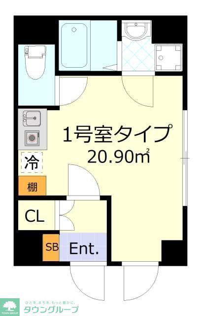 BROTE三ノ輪(ワンルーム/5階)の間取り写真