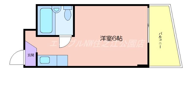 アーバンシティ岸里PART2(ワンルーム/2階)の間取り写真