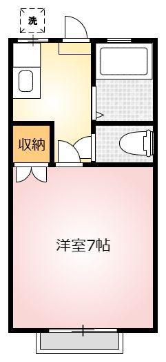 恵ハイツ(1K/2階)の間取り写真