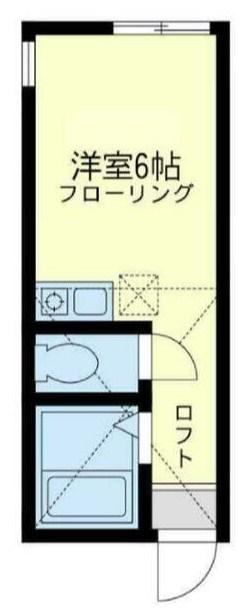 レガーロ鶴見(ワンルーム/2階)の間取り写真