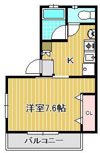 メイリーフ(1K/3階)の間取り写真