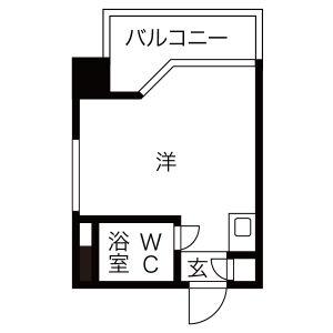 プレスイン一番町(ワンルーム/6階)の間取り写真