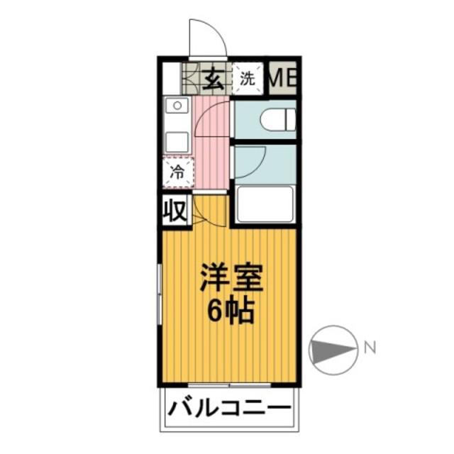 クレール樋口(1K/1階)の間取り写真