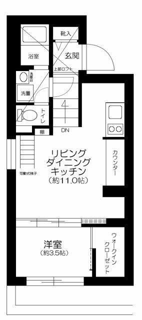 LIVE FLAT蔵前(1LDK/5階)の間取り写真