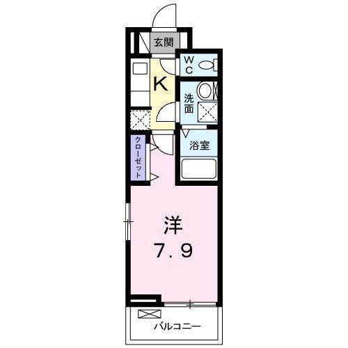ノーヴァ(1K/2階)の間取り写真