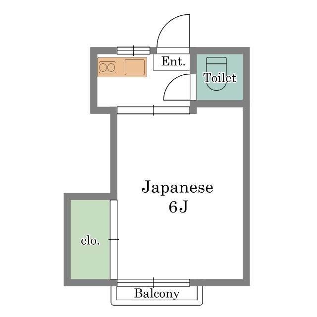ハイツ原田(1K/1階)の間取り写真