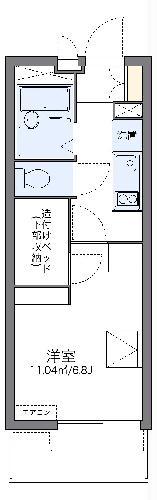 レオパレスプランドール八ヶ崎(1K/3階)の間取り写真