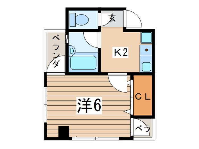 アルス佐藤(1K/4階)の間取り写真