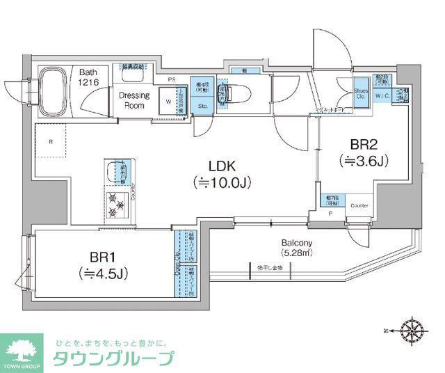 クレヴィアリグゼ蒲田西(2LDK/3階)の間取り写真