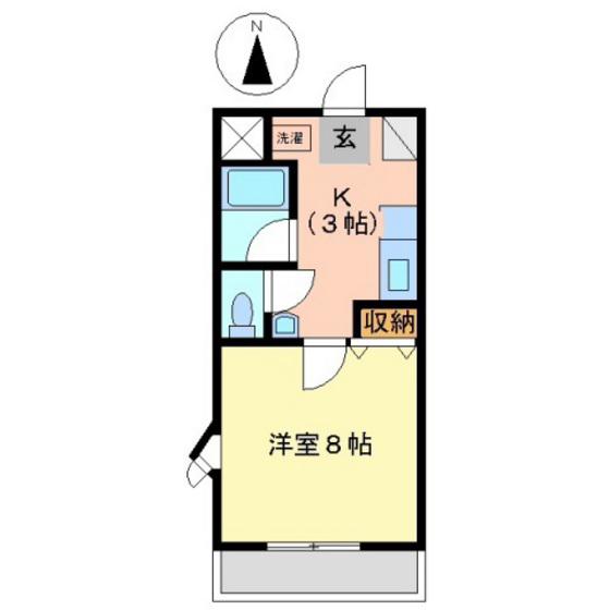レジデンス田町(1K/5階)の間取り写真