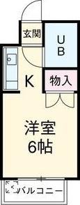 今枝ビル(ワンルーム/2階)の間取り写真