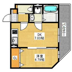 KTIレジデンス八尾(1DK/3階)の間取り写真