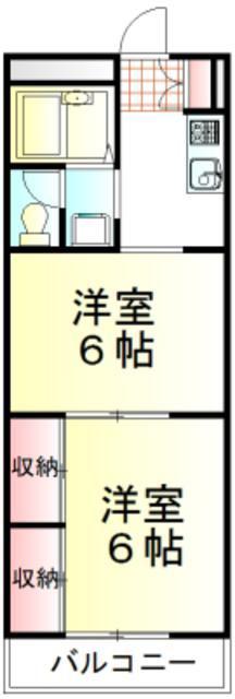アーバンハイツ(2K/3階)の間取り写真