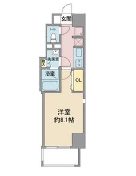 スリーアイランドタワー千種(1K/3階)の間取り写真