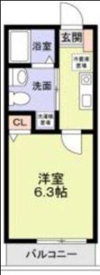 パルトネール日吉II(1K/1階)の間取り写真