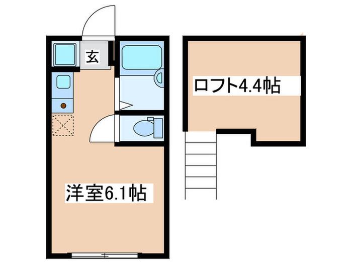セントラルコート妙蓮寺(ワンルーム/1階)の間取り写真