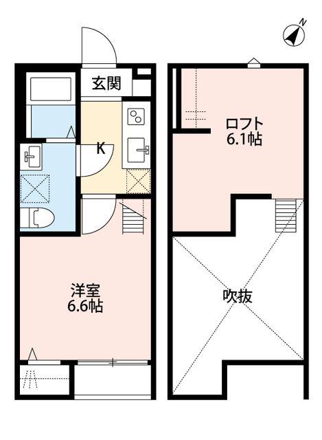レガーロ岩槻(1K/1階)の間取り写真