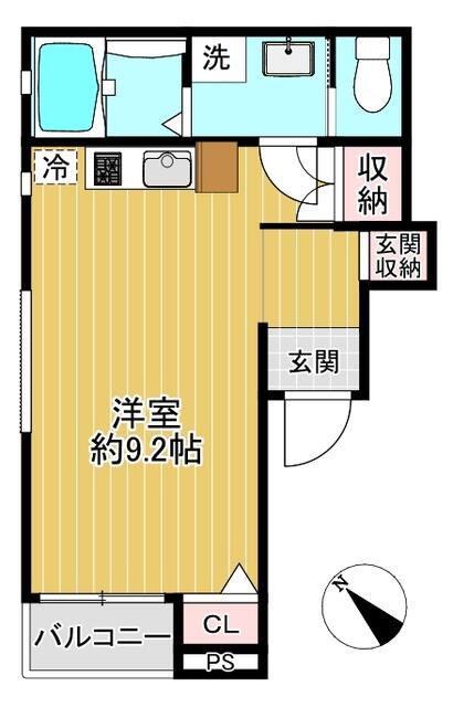 エクセルピア大森 5番館(ワンルーム/3階)の間取り写真