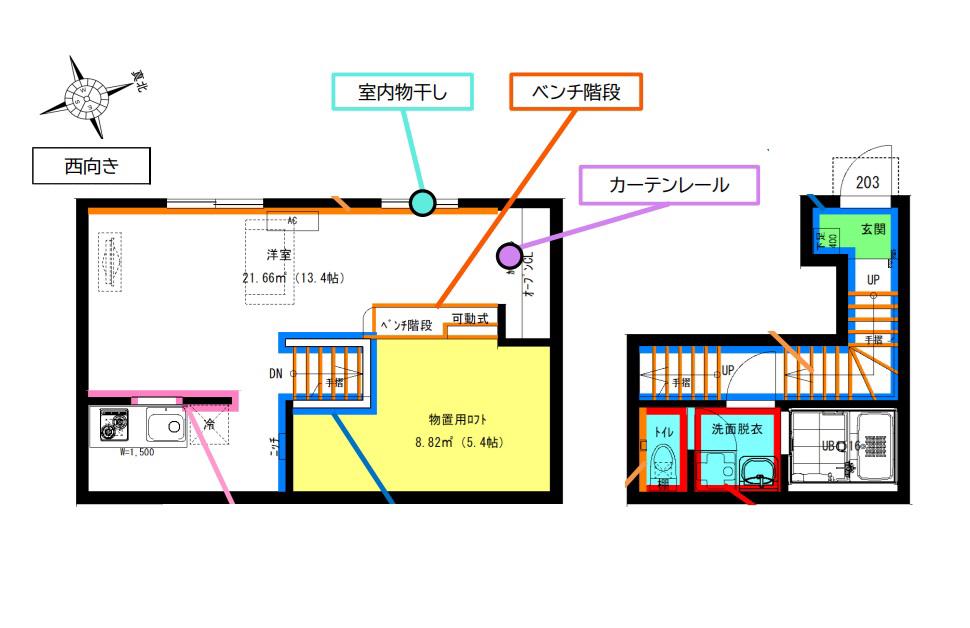RADIANCE桜本町(ワンルーム/2階)の間取り写真