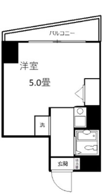 ロイヤルハイム高円寺(ワンルーム/2階)の間取り写真