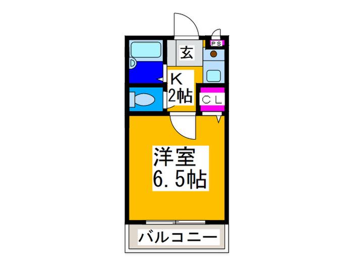 コーポ鈴(1K/2階)の間取り写真