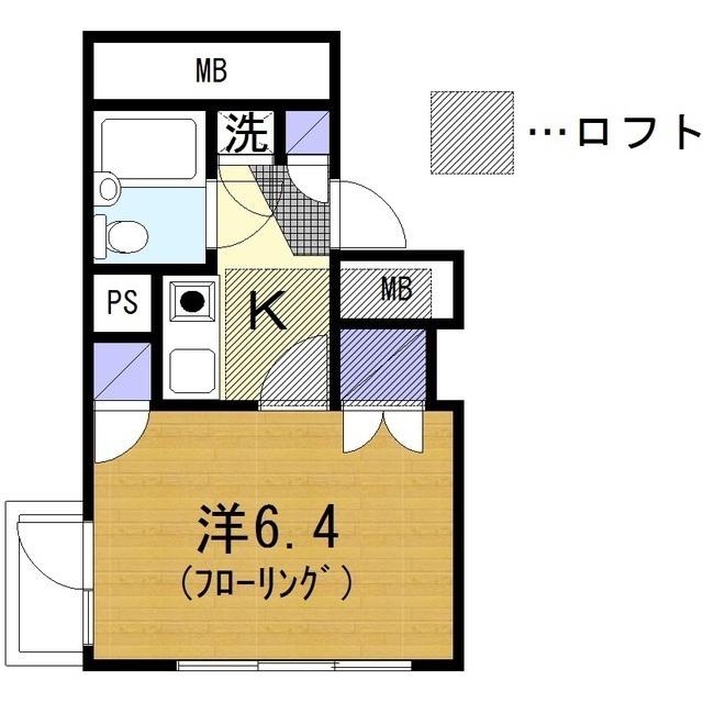 メゾン宝(1K/3階)の間取り写真