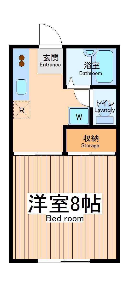 アルテール相模大野(1K/1階)の間取り写真
