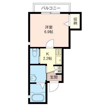 ベレオ池袋(1K/3階)の間取り写真