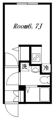 ブランシェ中野富士見町(ワンルーム/3階)の間取り写真