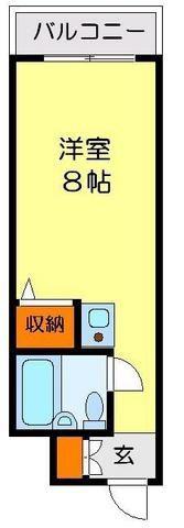 キャッスルマンション川越A(1K/4階)の間取り写真