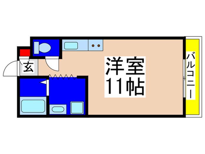ハイム石神井(ワンルーム/2階)の間取り写真