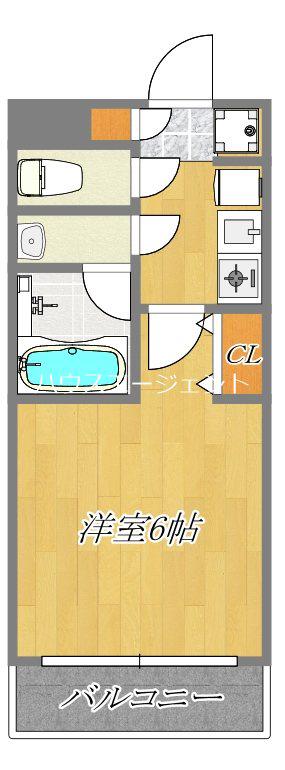 フリーデン(1K/3階)の間取り写真